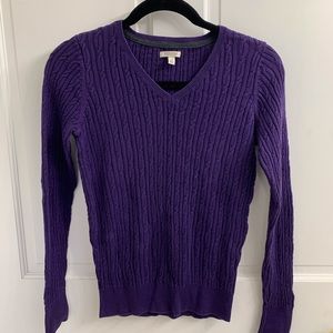 Sonoma Purple V Necks Sweater Size XS